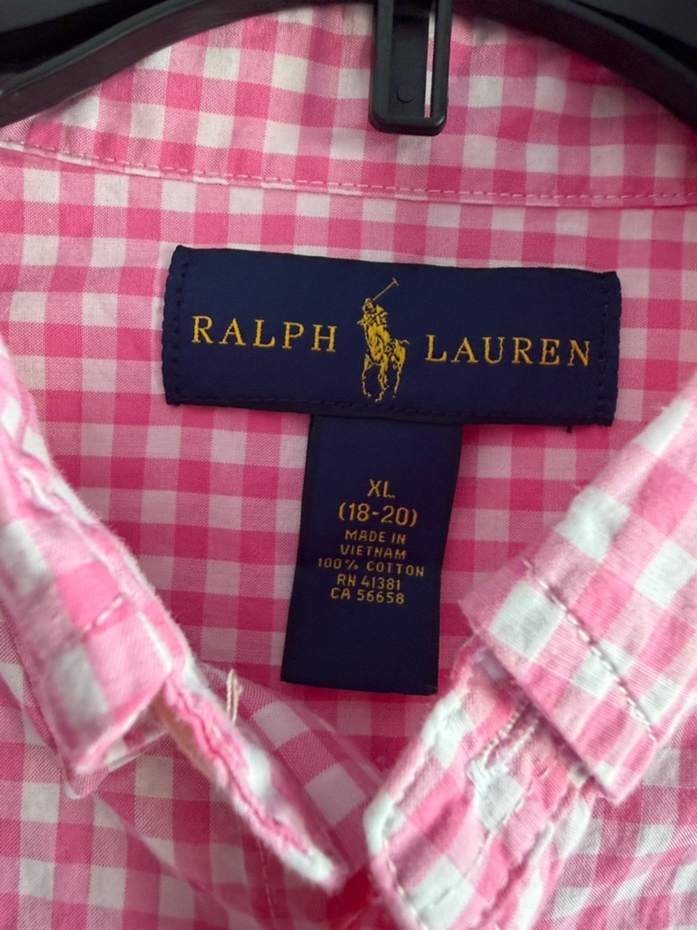 Polo by Ralph Lauren Pink Gingham Short-Sleeve Button-Down - Picture 3 of 6